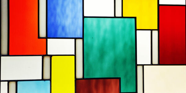 Stained glass color blocks