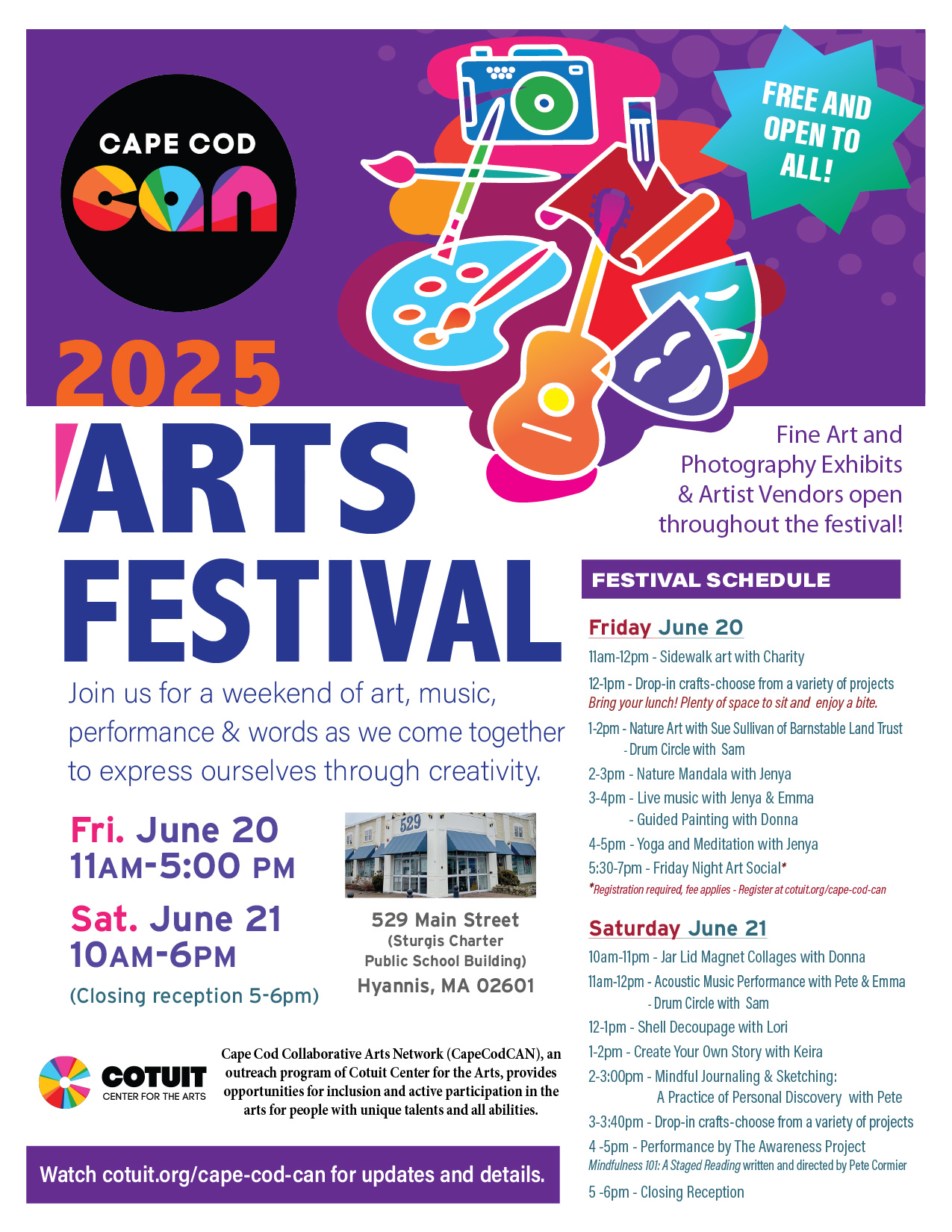2025 art festival poster sched