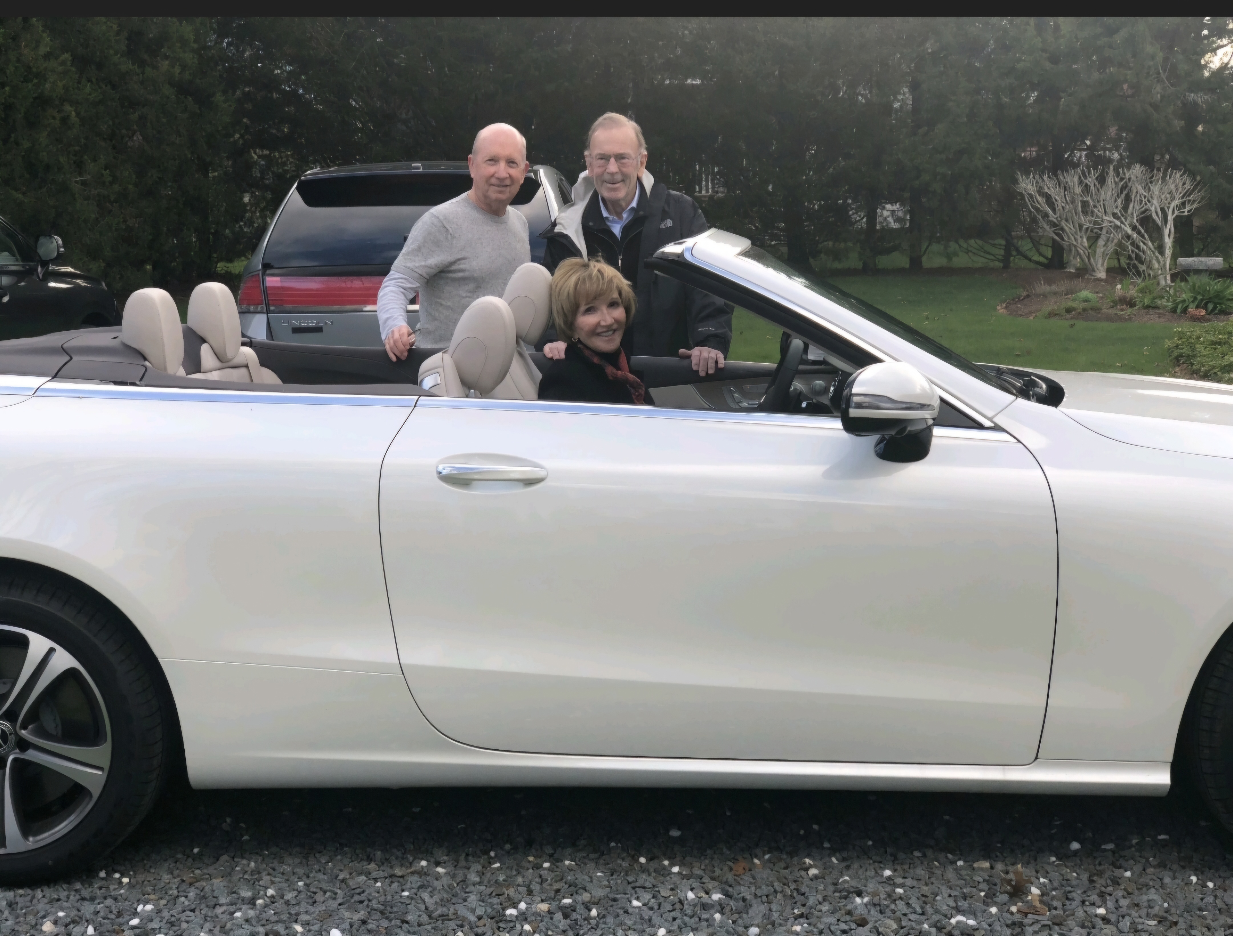 Sue H in her Mercedes
